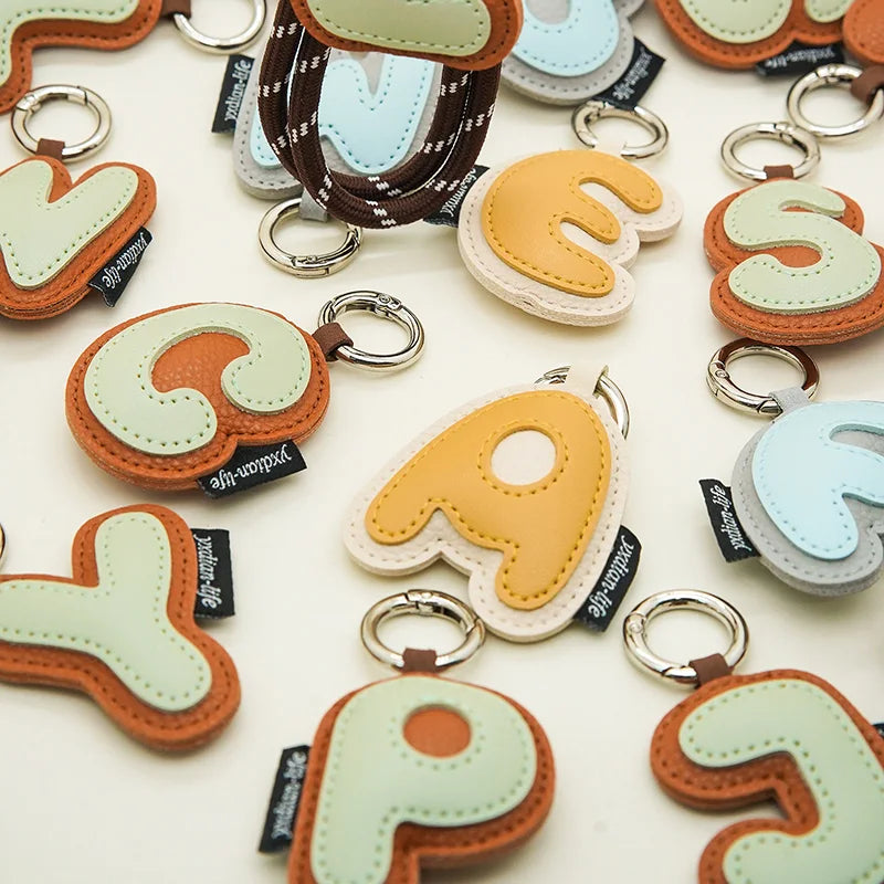 Color-Block Letter Bag Charm