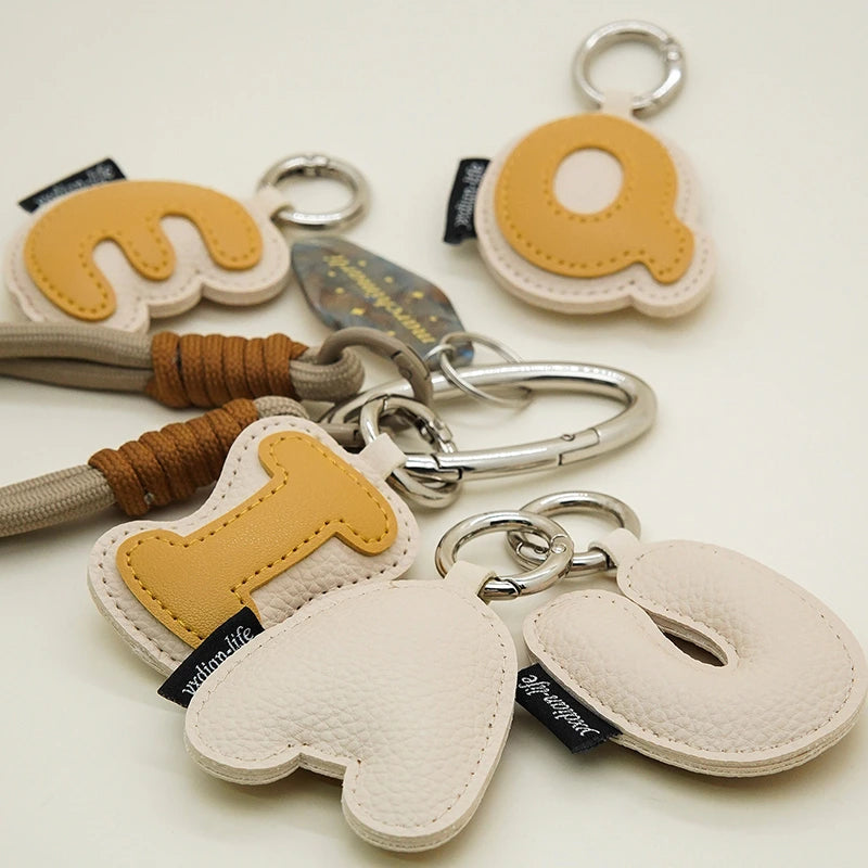 Color-Block Letter Bag Charm
