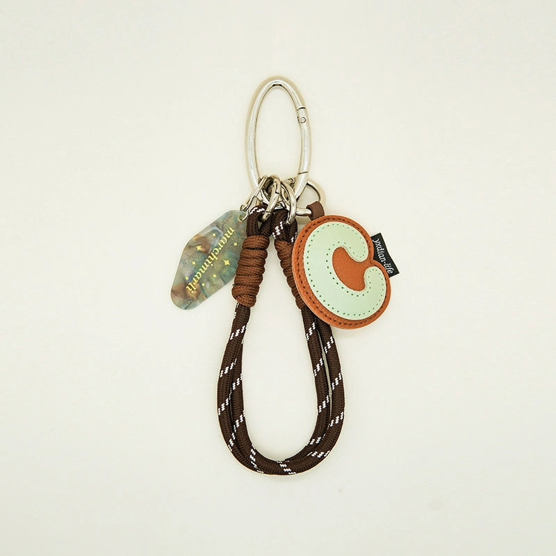 Color-Block Letter Bag Charm