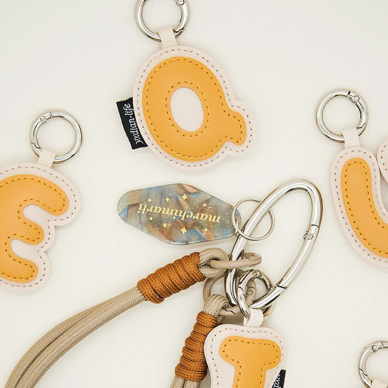 Color-Block Letter Bag Charm