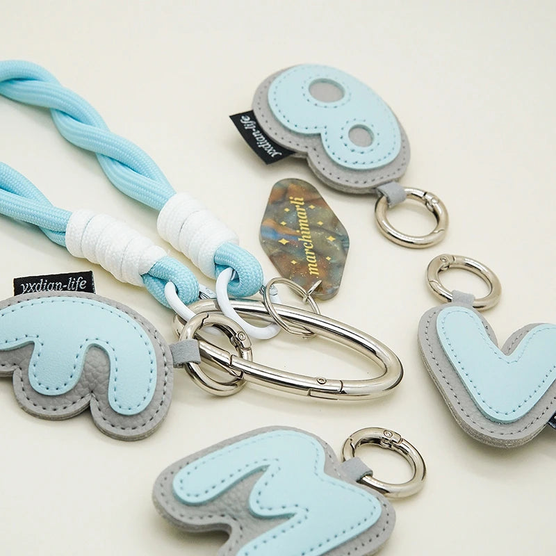 Color-Block Letter Bag Charm