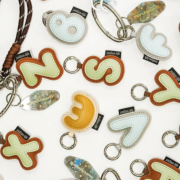 Color-Block Letter Bag Charm