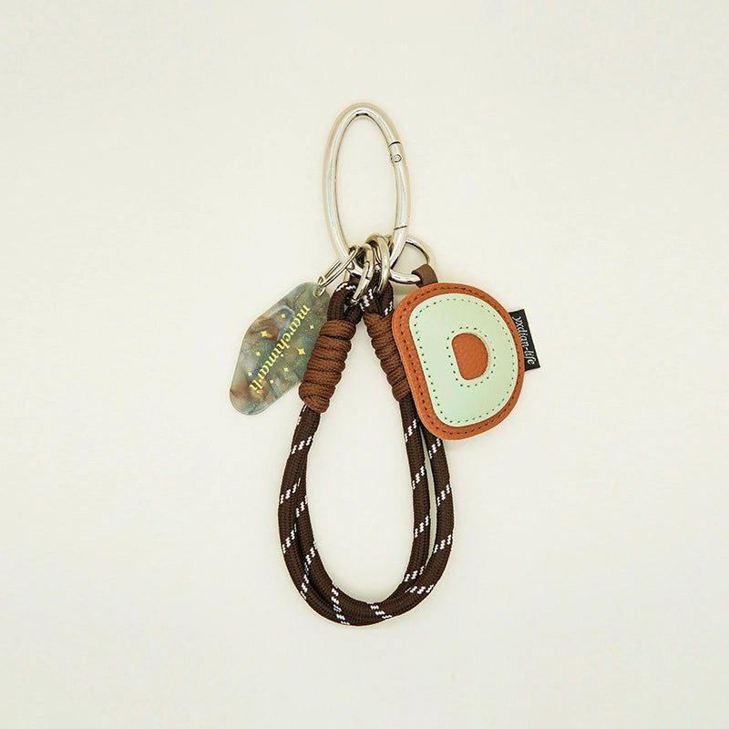 Color-Block Letter Bag Charm