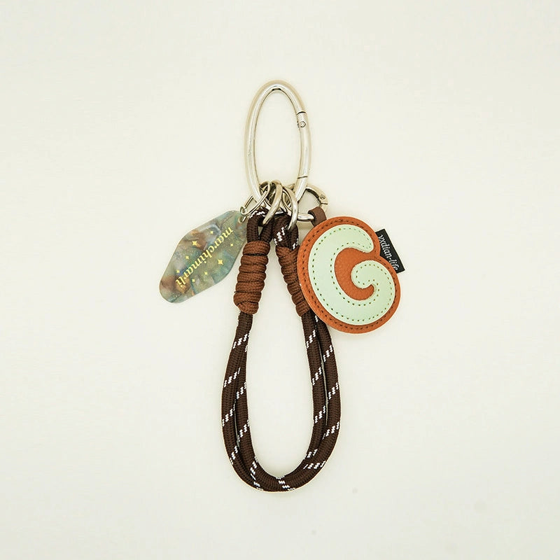Color-Block Letter Bag Charm