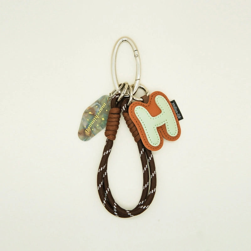 Color-Block Letter Bag Charm