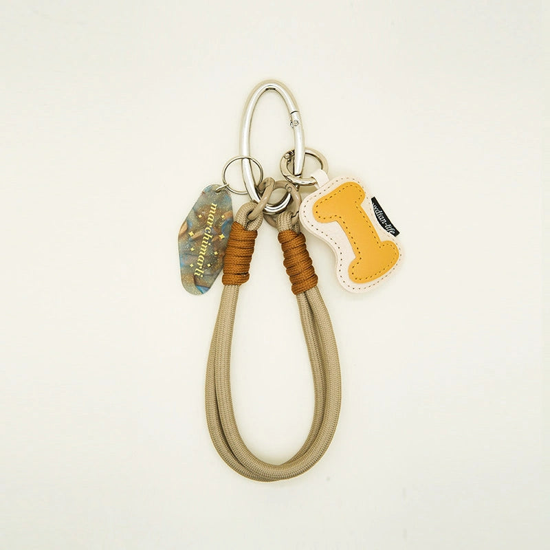 Color-Block Letter Bag Charm