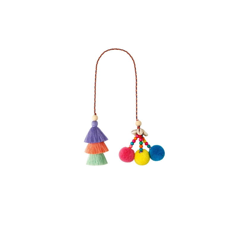 Colorful Pom Pom Tassel Bag Charm