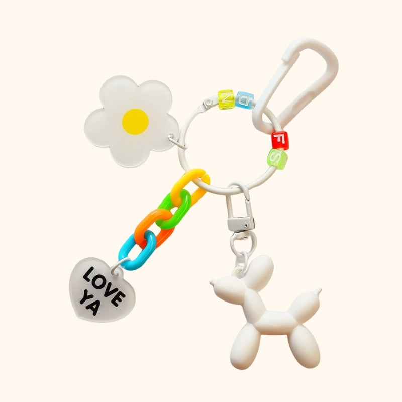 Colorful Small Flower Bag Charm
