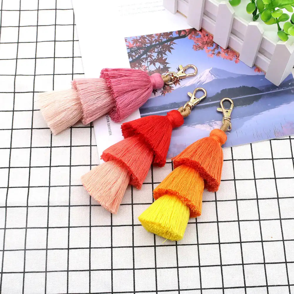 Colorful Tassel Bag Charm