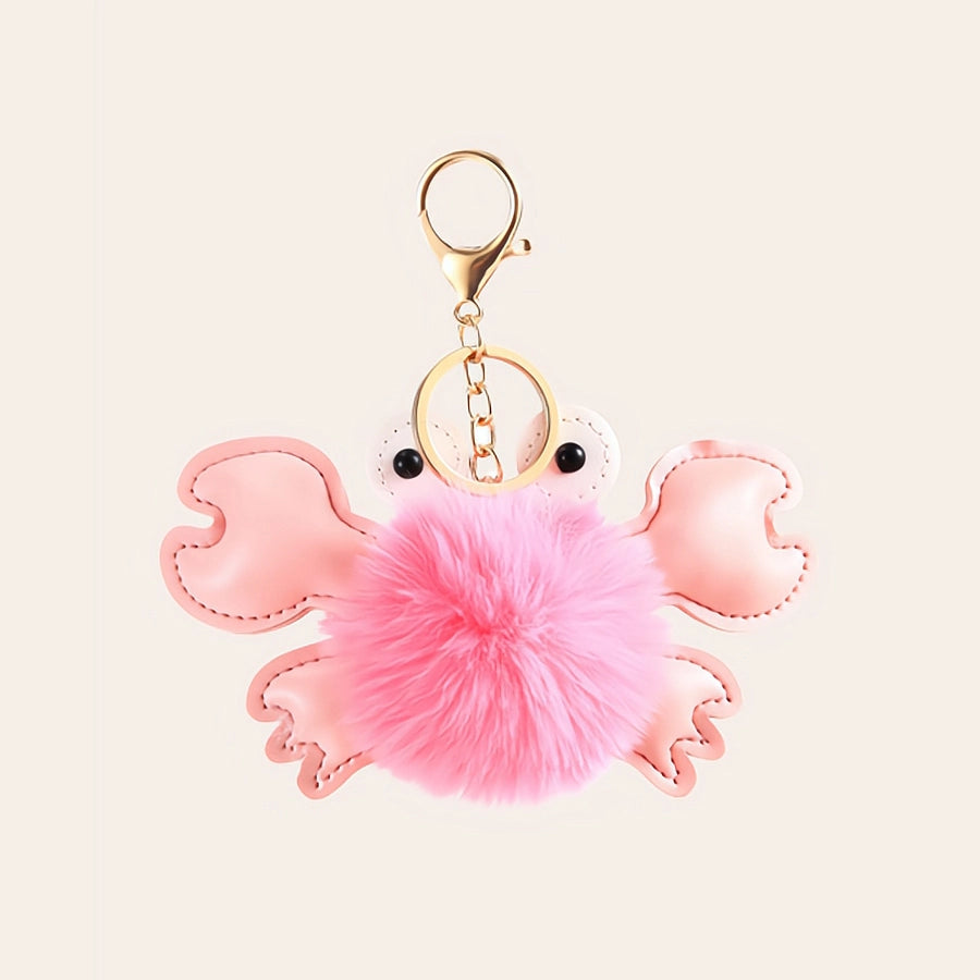 Crab Pom-Pom Bag Charm
