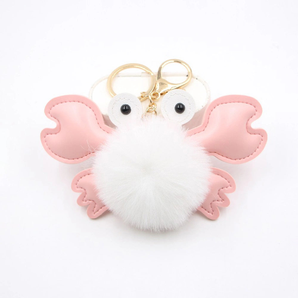 Crab Pom-Pom Bag Charm