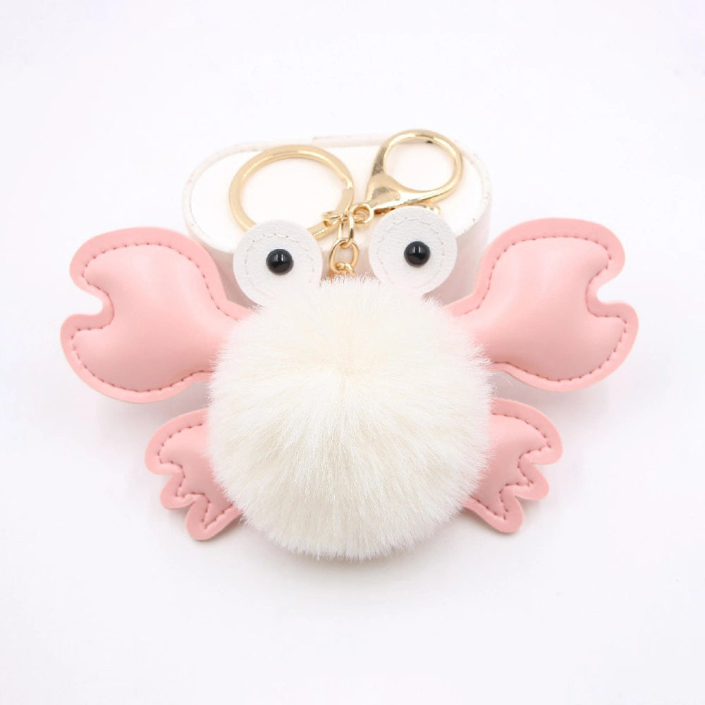 Crab Pom-Pom Bag Charm