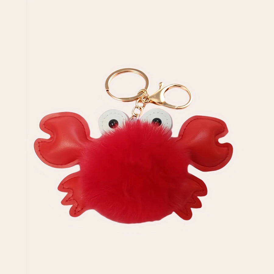 Crab Pom-Pom Bag Charm