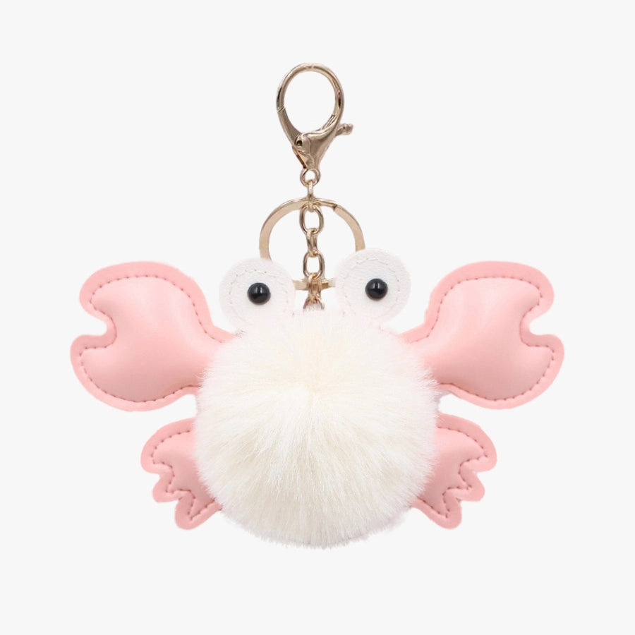 Crab Pom-Pom Bag Charm