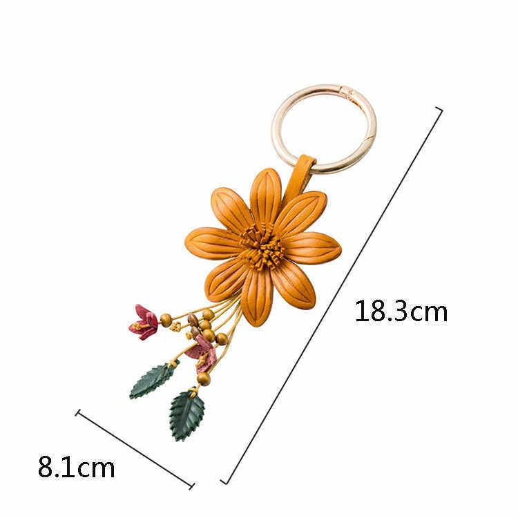 Creative Leather Flower Bag Charm