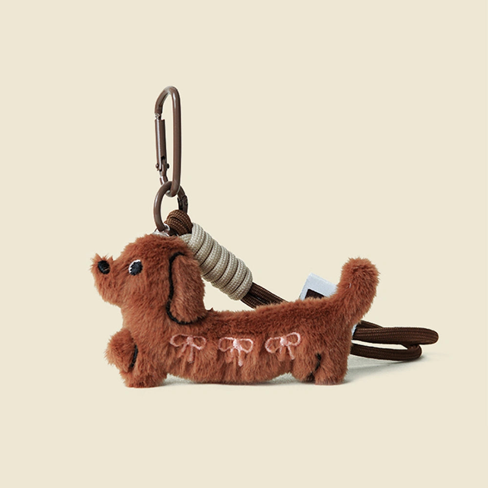 Cute Dachshund Plush Bag Charm