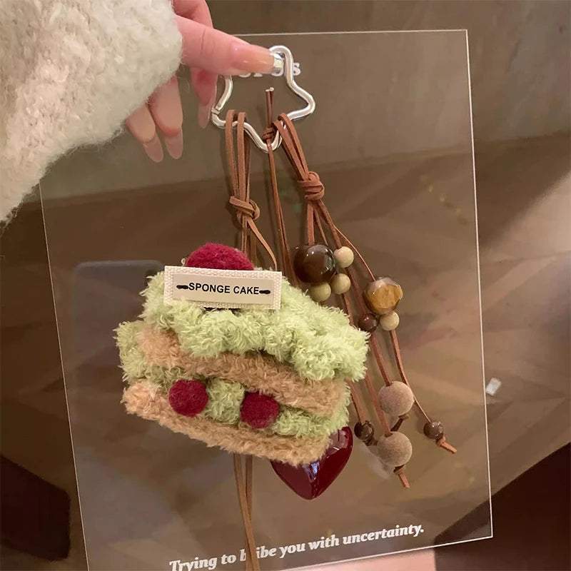 Cute Plush Cake Bag Charm
