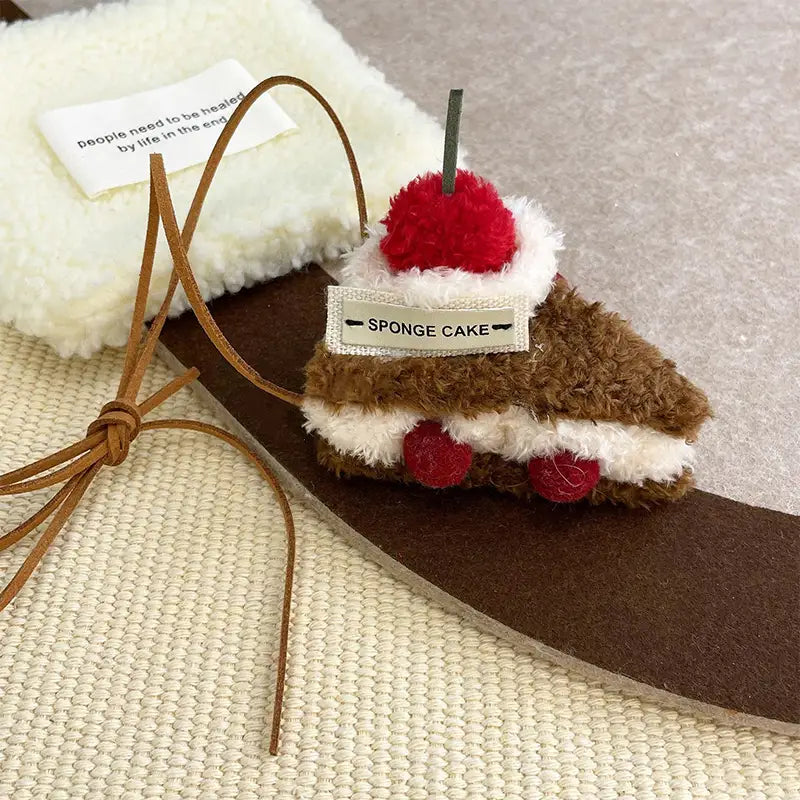 Cute Plush Cake Bag Charm