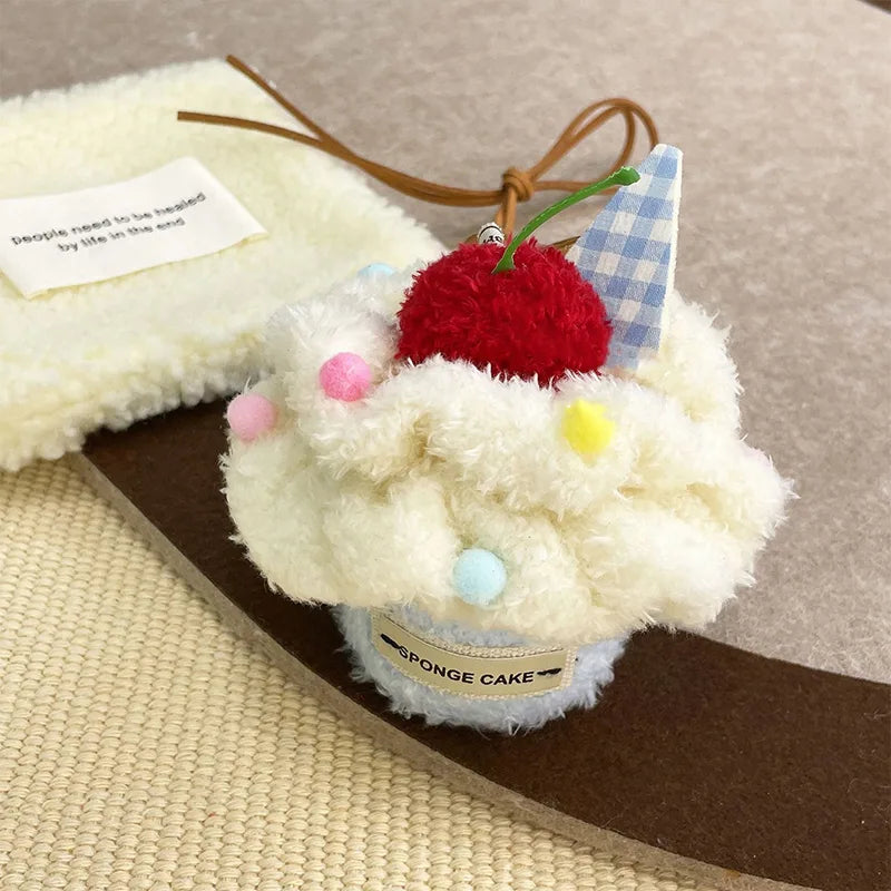 Cute Plush Cake Bag Charm