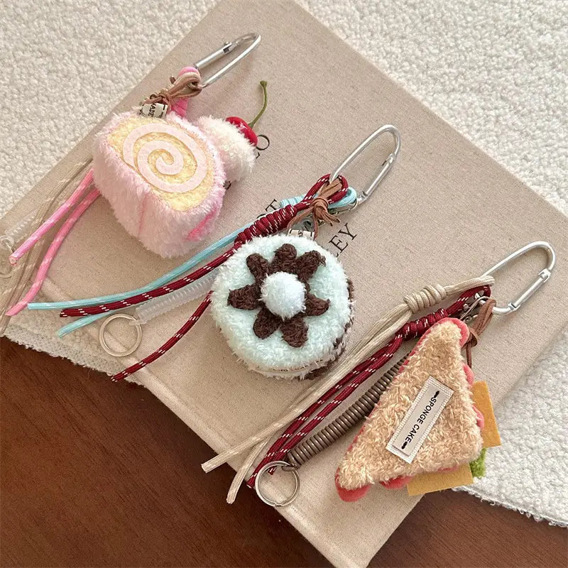 Cute Plush Cake Bag Charm