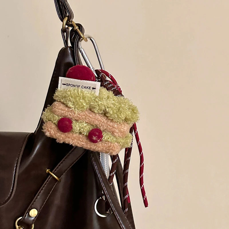 Cute Plush Cake Bag Charm
