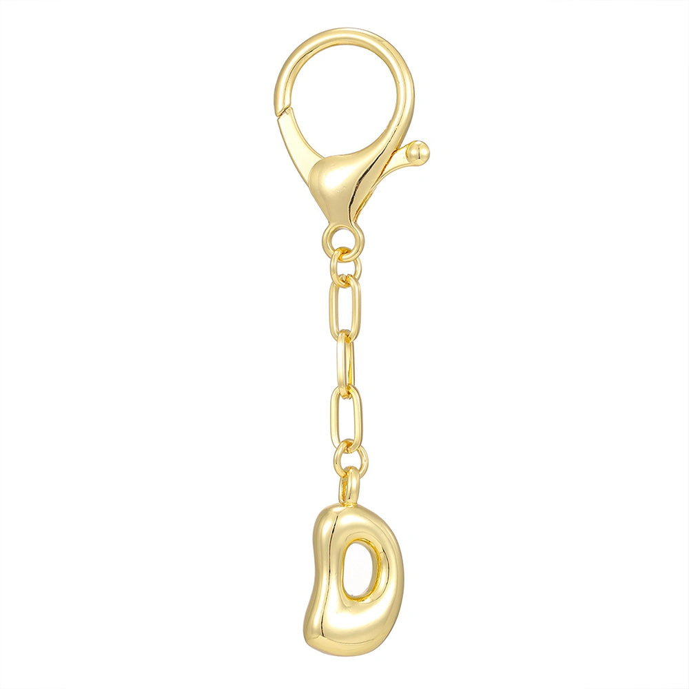 Gold Letter Bag Charm