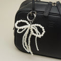 Double-Layer Pearl Bow Bag Charm