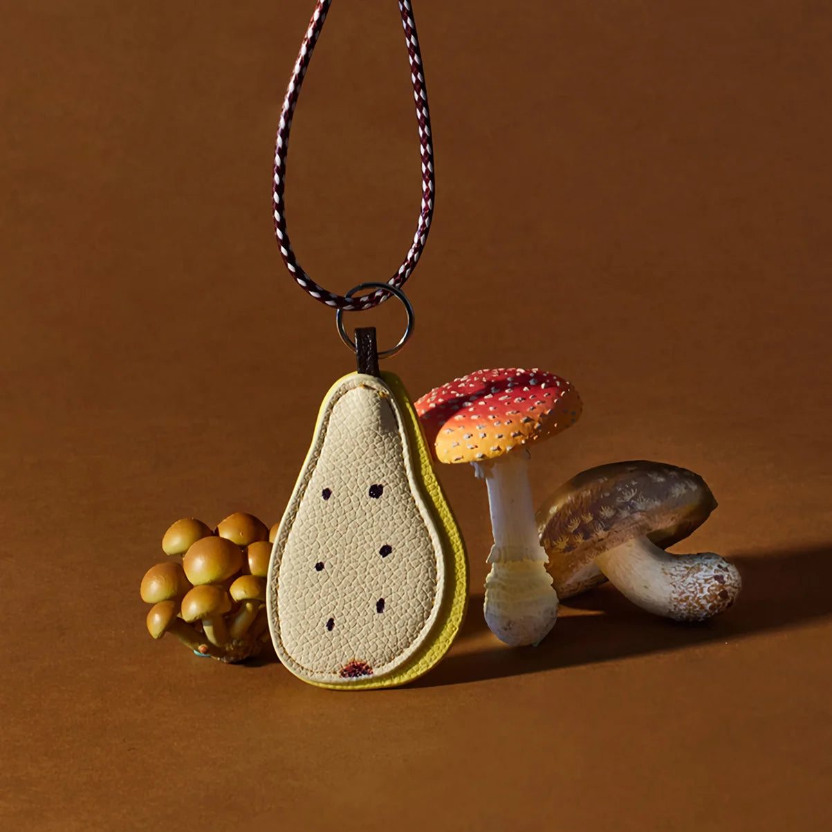 Double-Sided Leather Bag Charm