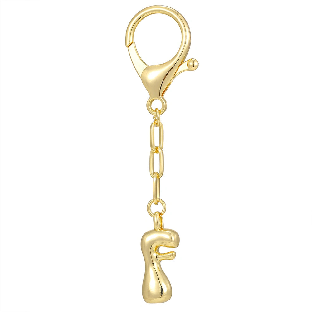 Gold Letter Bag Charm
