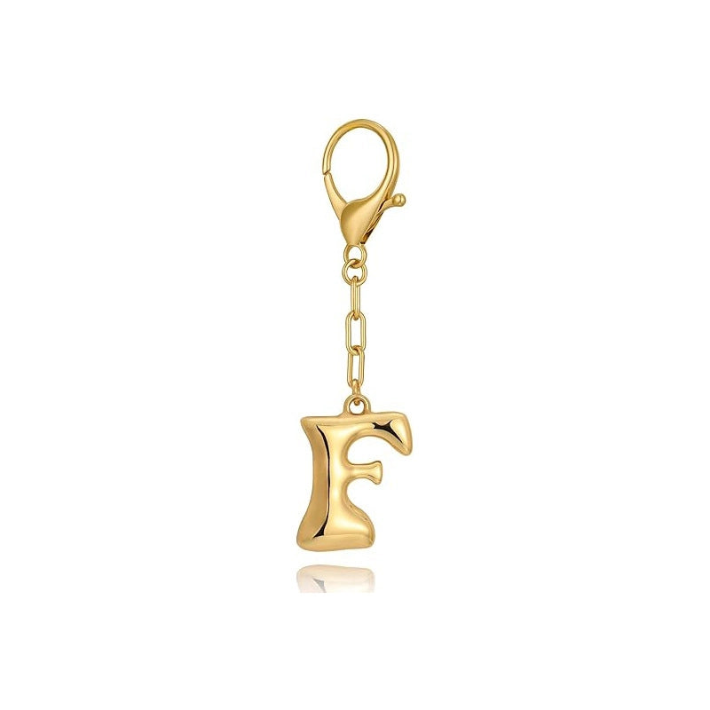 Gold Letter Bag Charm