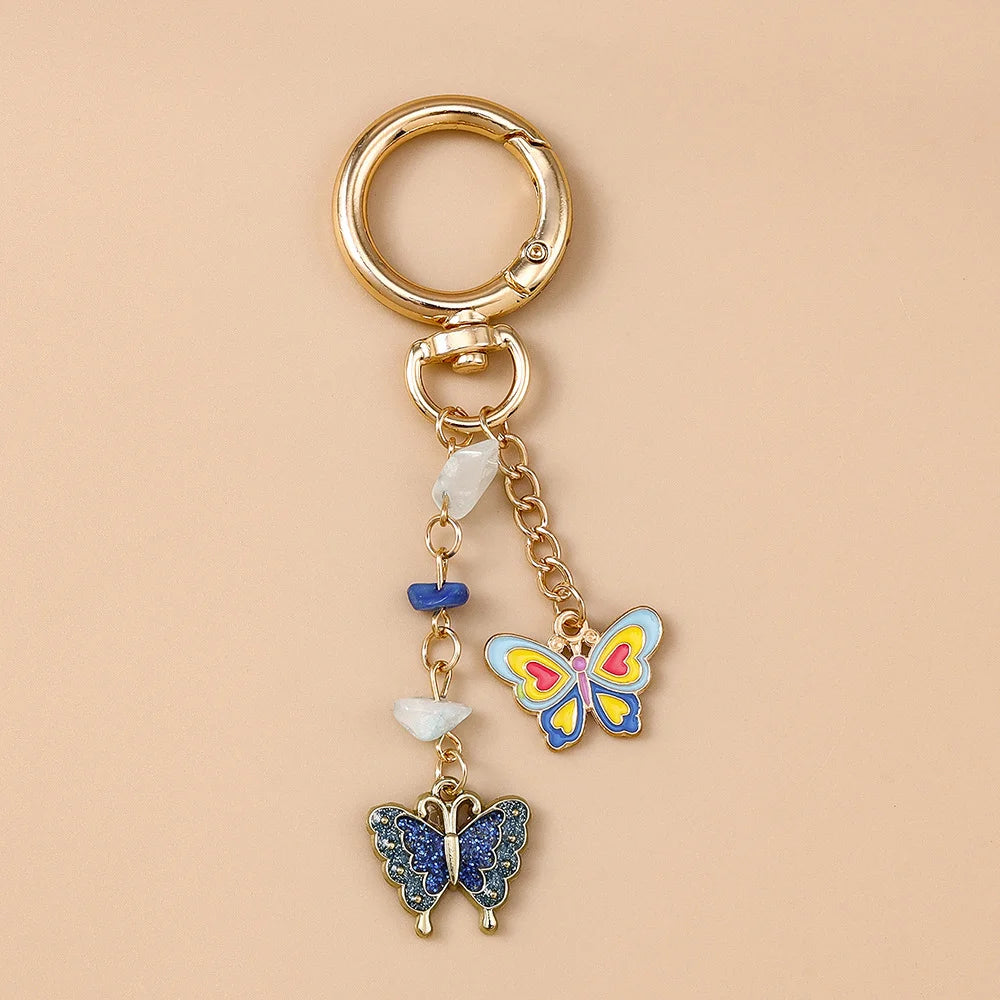 Fashion Butterfly Heart Keychain