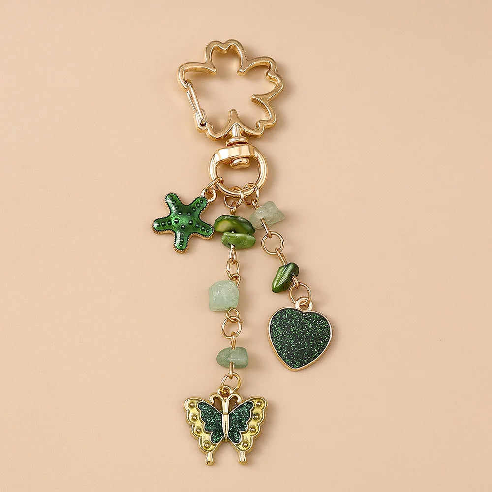 Fashion Butterfly Heart Keychain