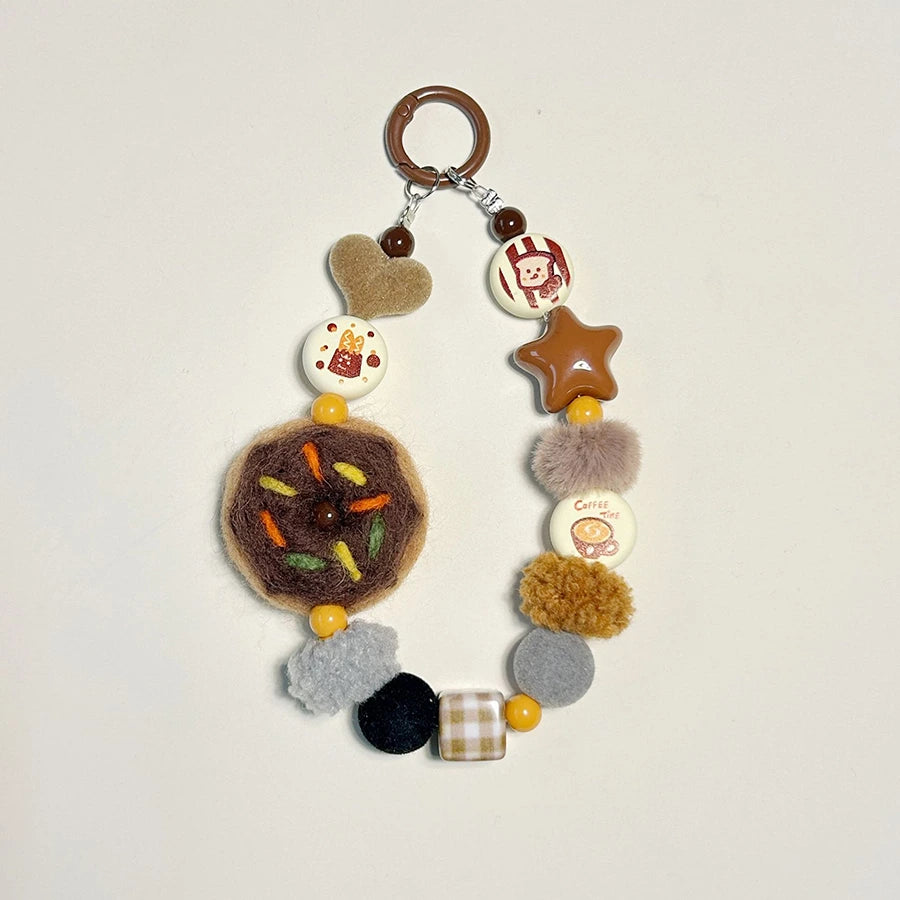 Felt Baguette & Donut Bag Charm