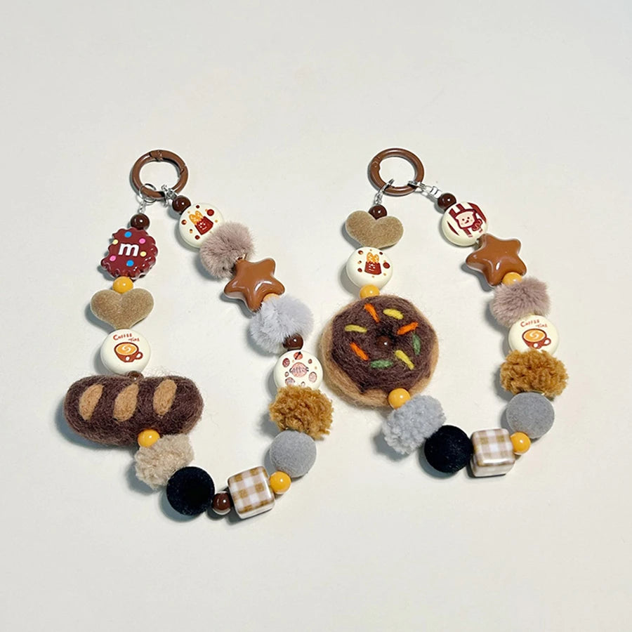 Felt Baguette & Donut Bag Charm