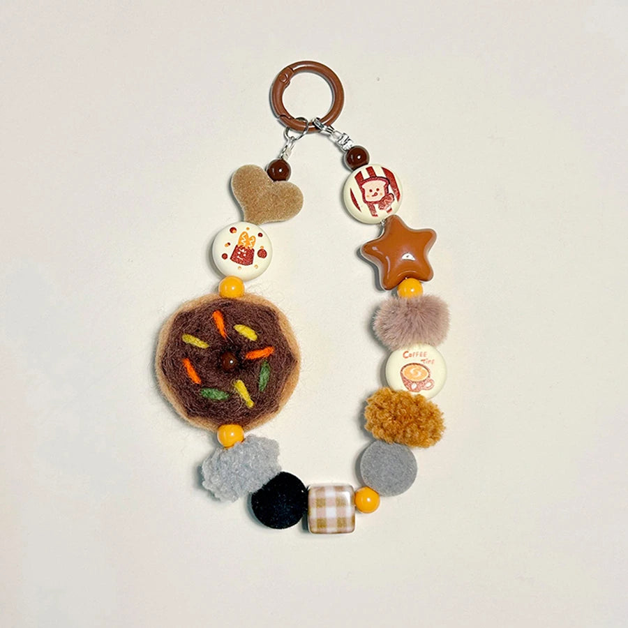 Felt Baguette & Donut Bag Charm
