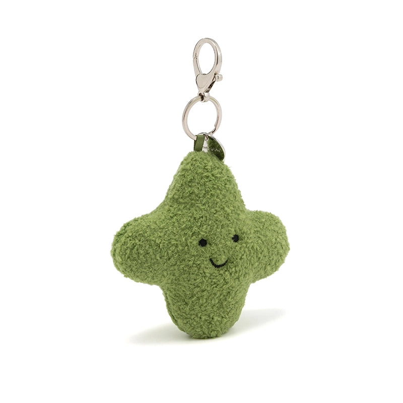 Four-Leaf Clover Plush Bag Charm