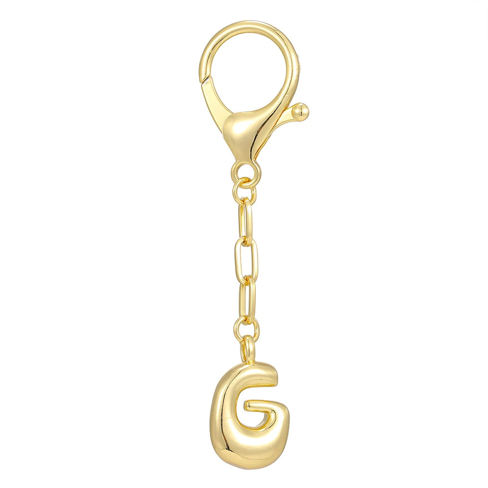 Gold Letter Bag Charm