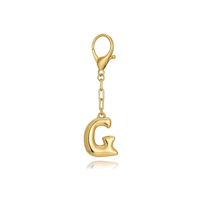 Gold Letter Bag Charm