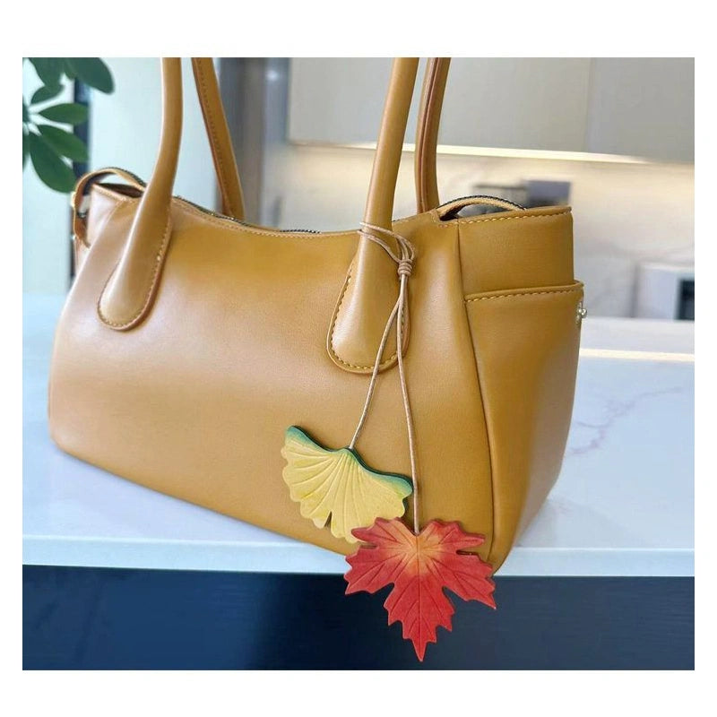 Ginkgo Leaf Bag Charm