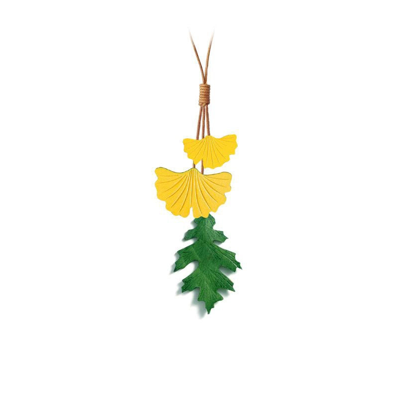 Ginkgo Leaf Bag Charm