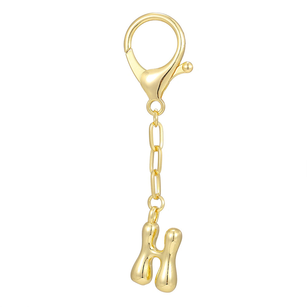 Gold Letter Bag Charm