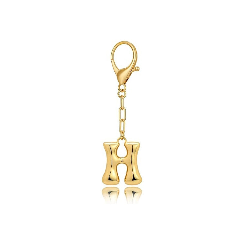 Gold Letter Bag Charm