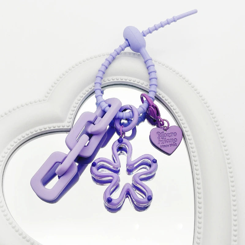 Hand-Painted Flower Bag Charm