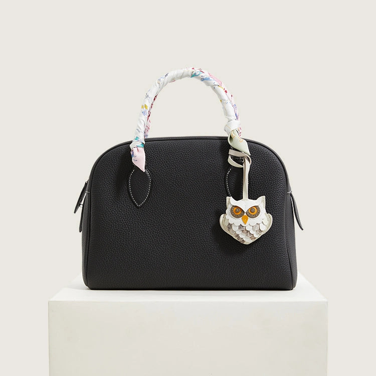 Handcrafted Patchwork Owl Bag Charm