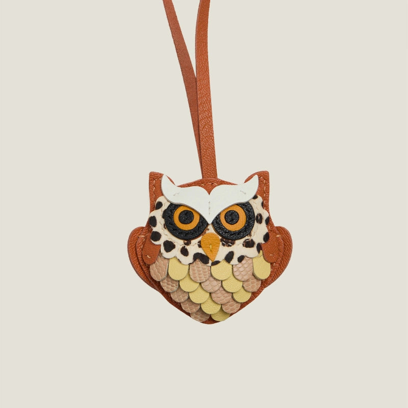 Handcrafted Patchwork Owl Bag Charm
