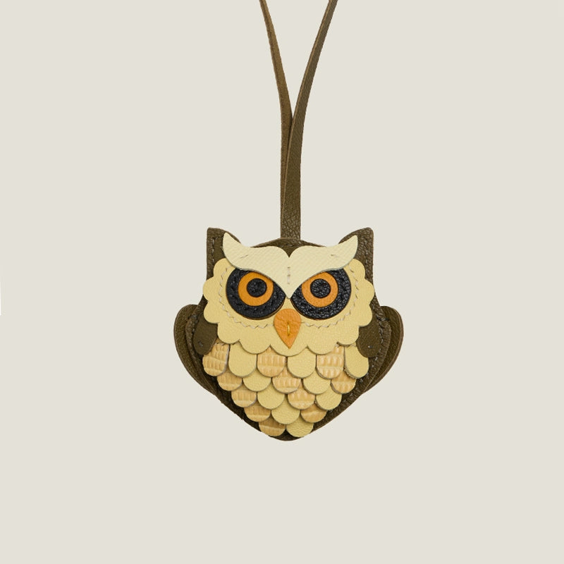 Handcrafted Patchwork Owl Bag Charm