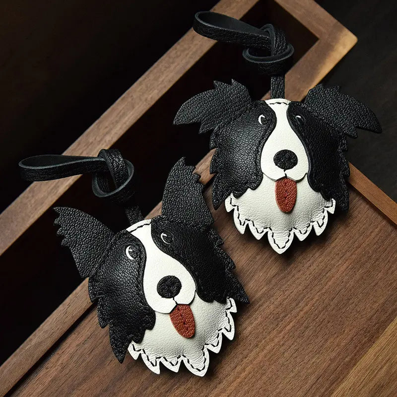 Handmade Border Collie Dog Bag Charm
