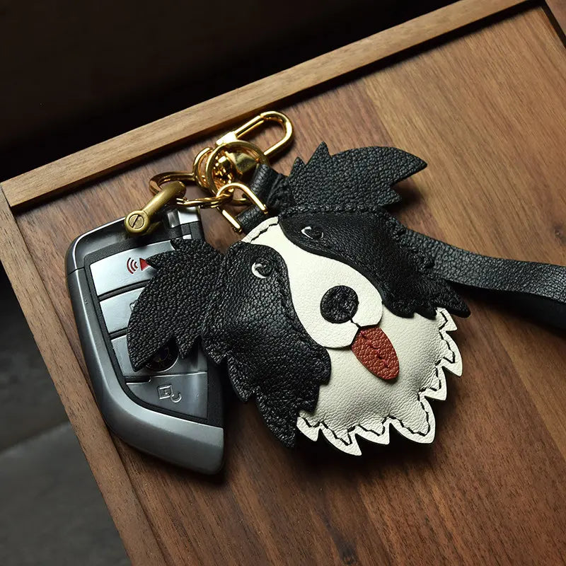 Handmade Border Collie Dog Bag Charm
