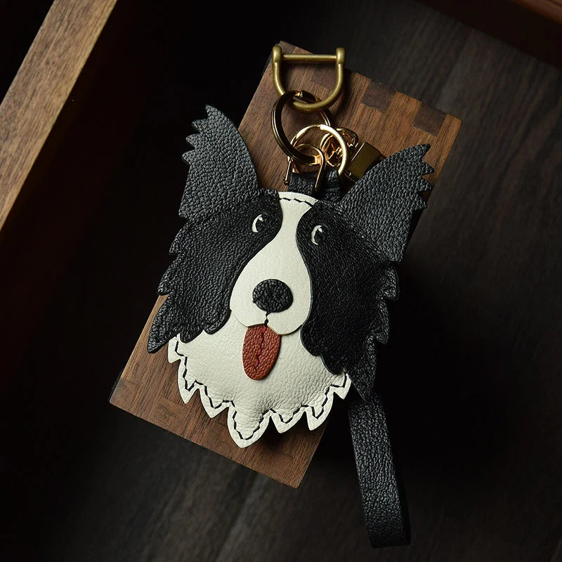 Handmade Border Collie Dog Bag Charm