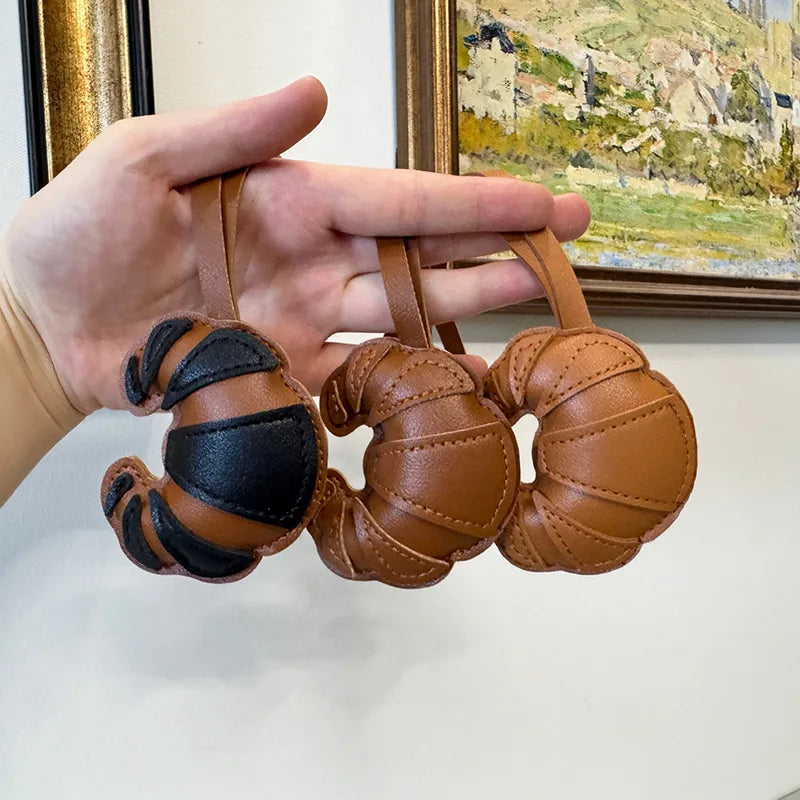 Handmade Leather Horn Bag Charm